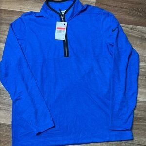 Nike Golf Victory Mens DRI-FIT 1/2 Zip Lightweight Fleece Top DJ5474-480 L  Blue